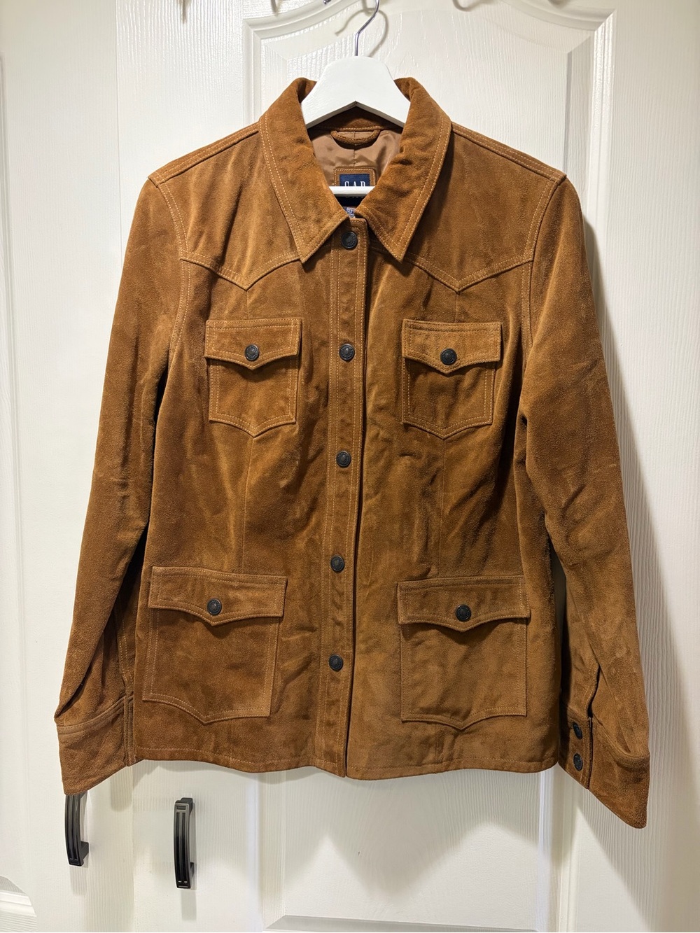 Y2K GAP Brown Suede Utility Jacket